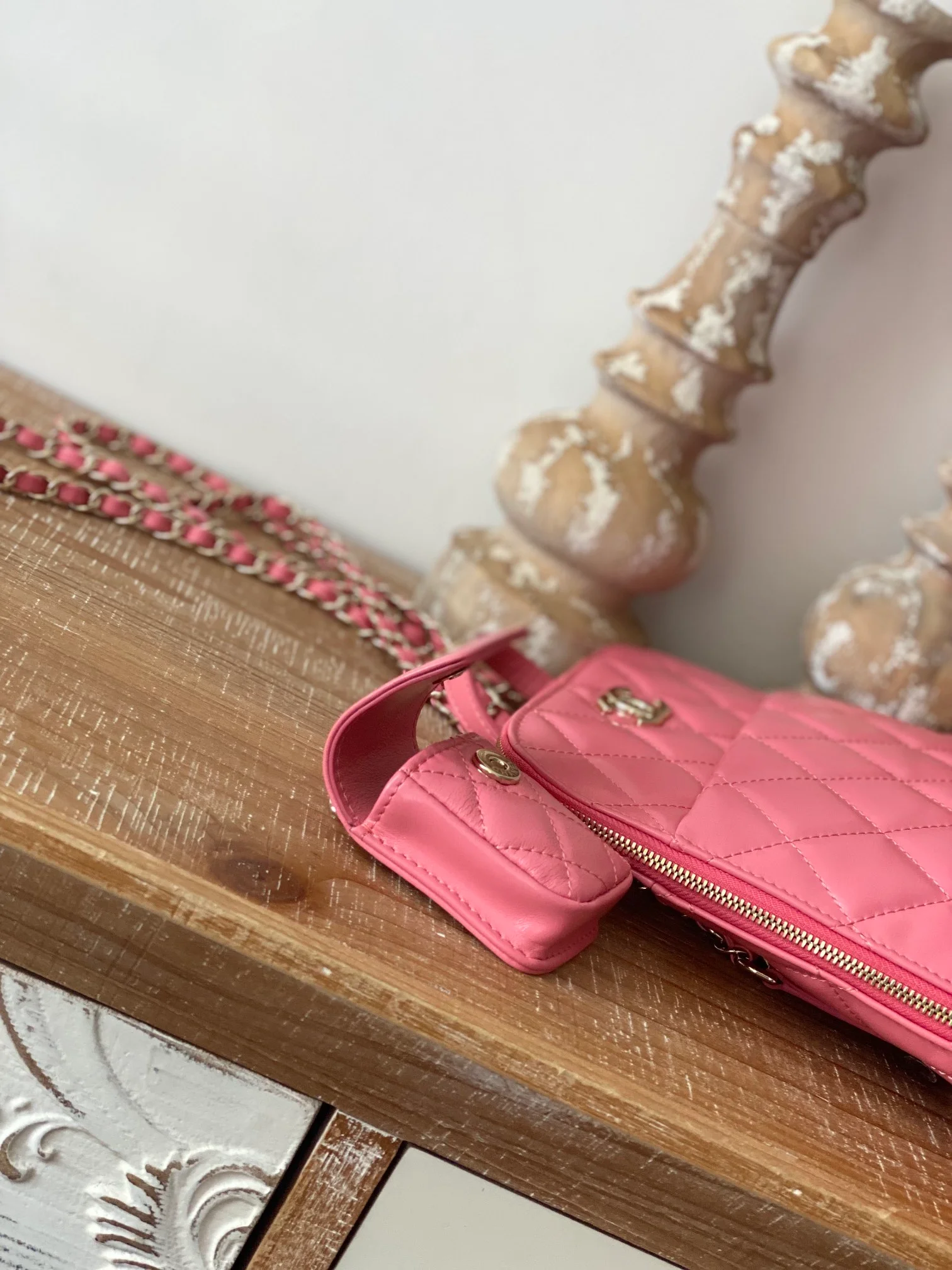 Chanel Rucksack Backpack Pink Bag For Women 21cm/8in