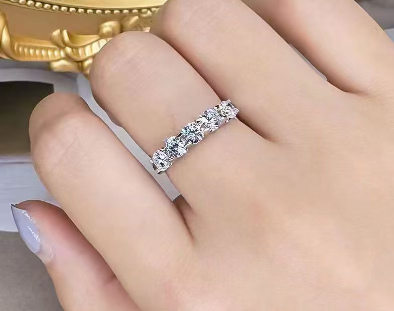 Tiffany Forever Band Ring - 7 Diamonds - Best Replica Jewelry™