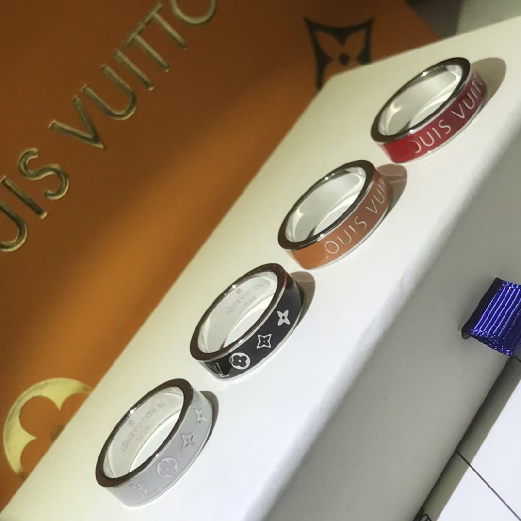 Louis Vuitton Enamel Pattern Ring - Best Replica Jewelry™