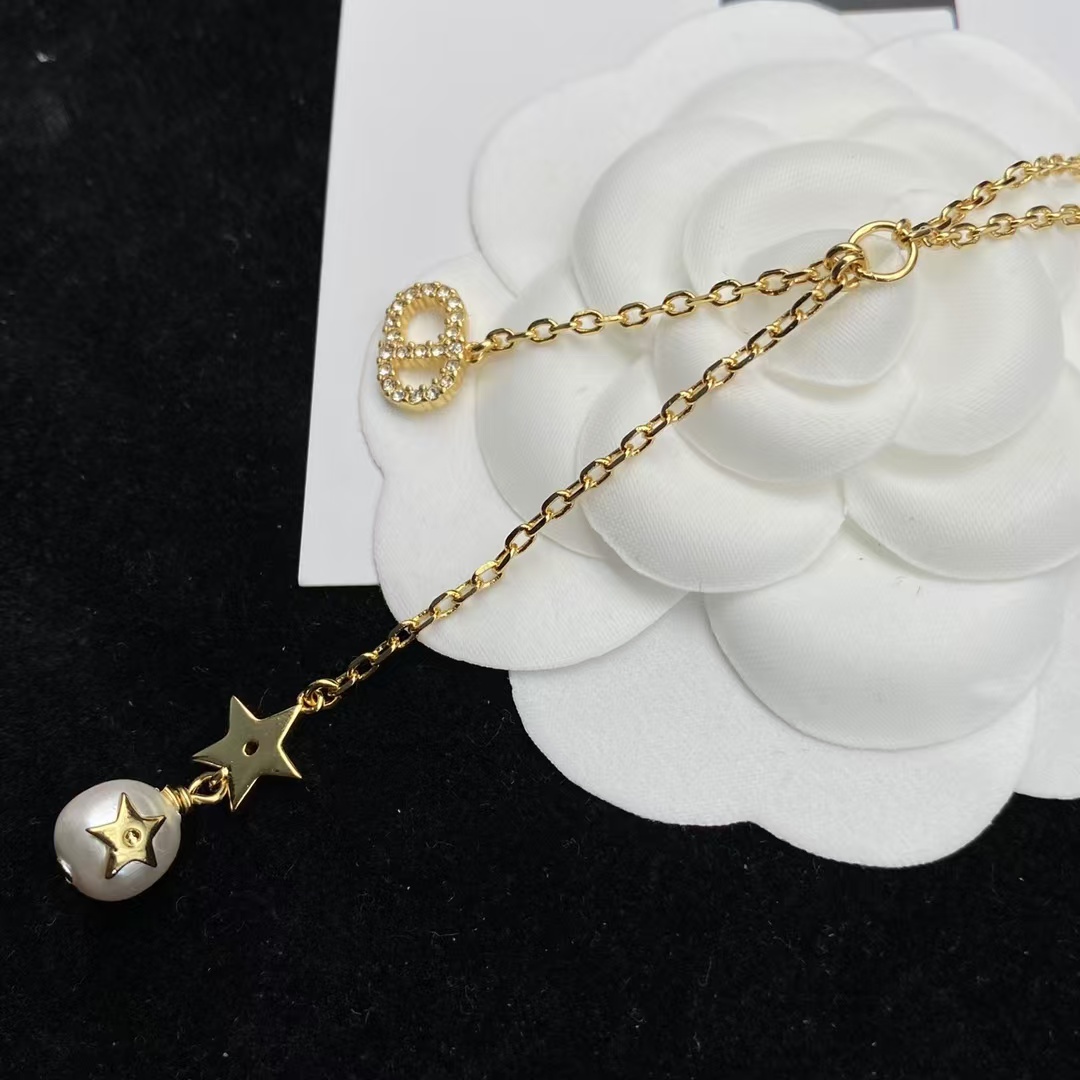 Dior Star Pearl Long Drop Y Necklace - Best Replica Jewelry™