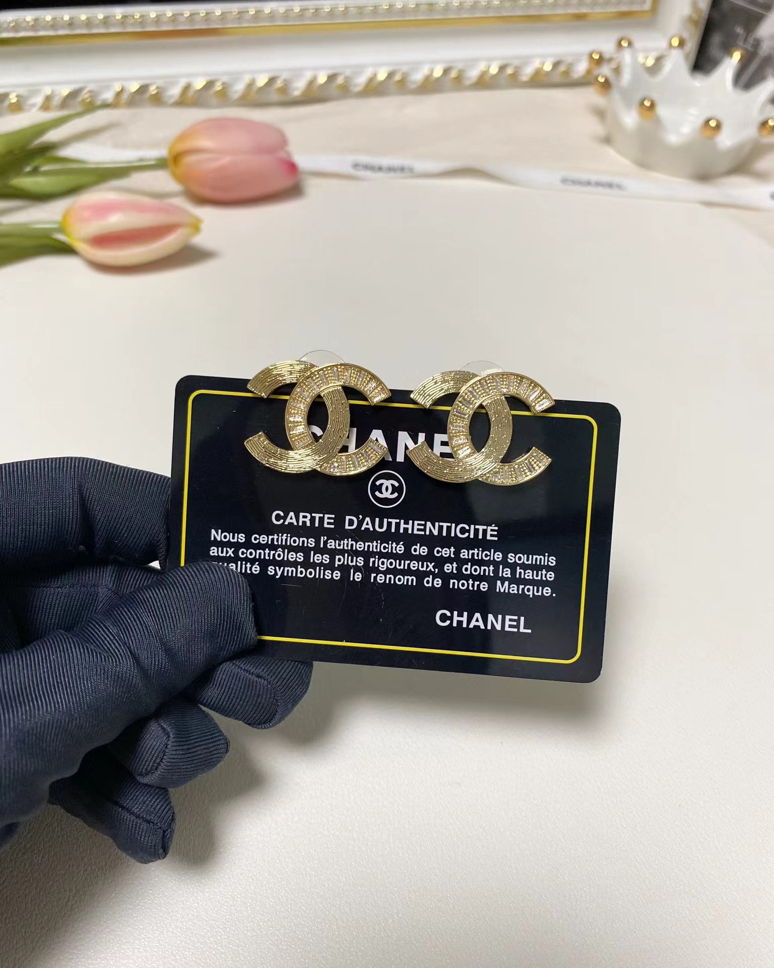 Chanel Big Gold Double C Stud Earrings - Best Replica Jewelry™