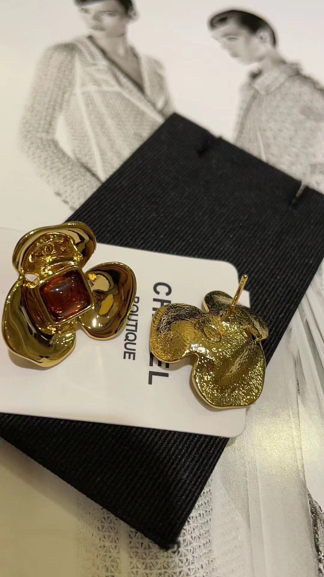 Chanel Gold Camellia Stud Earrings - Best Replica Jewelry™