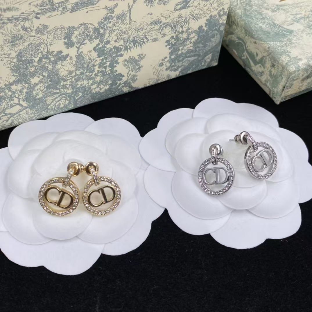 Dior Round Hoop CD Earrings - Best Replica Jewelry™