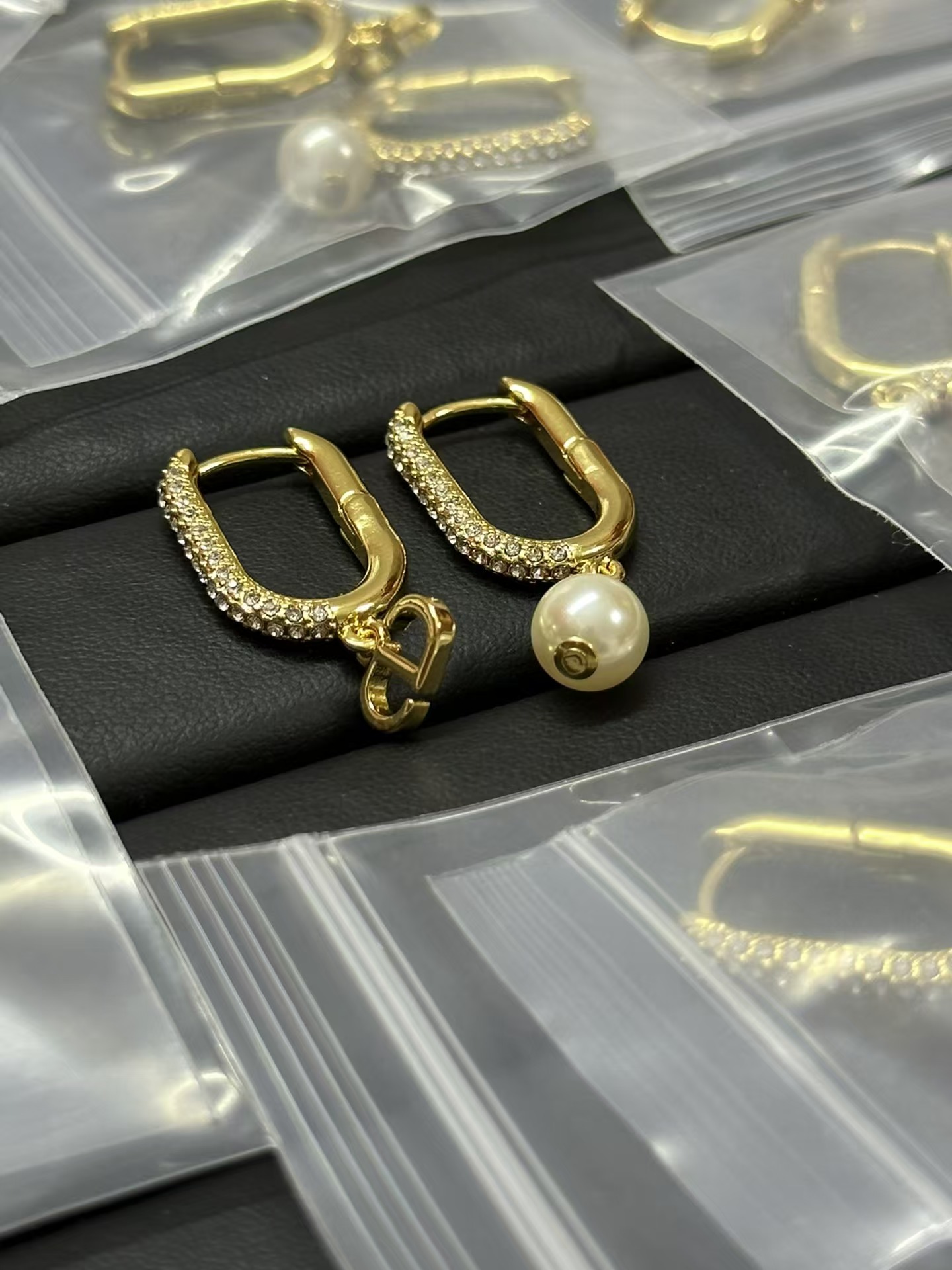 Dior Asymmetric Charms Hinged Earrings - Best Replica Jewelry™