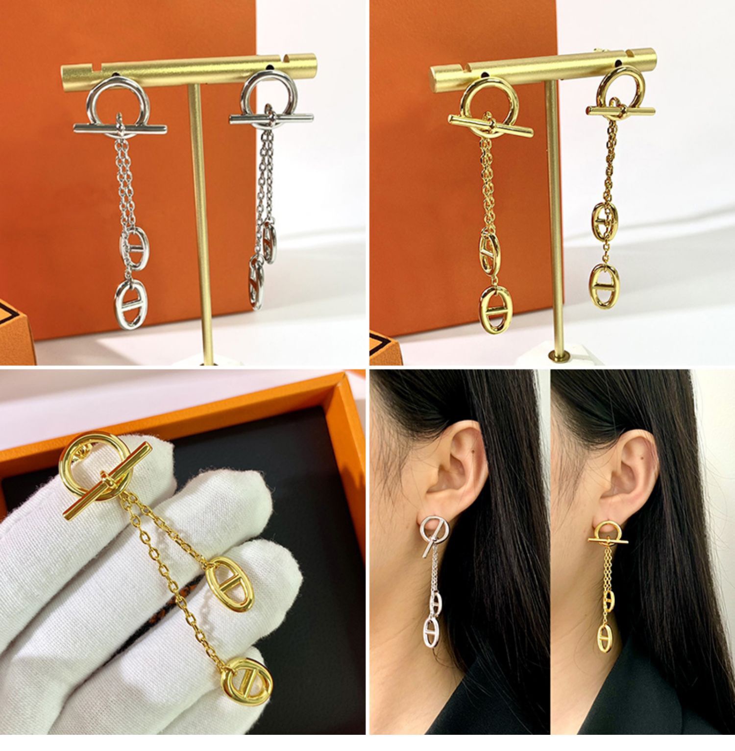 Hermes Pig Nose Tassel Earrings - Best Replica Jewelry™