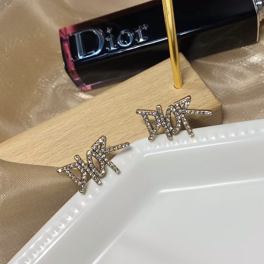 Dior Letters Stud Earrings - Best Replica Jewelry™