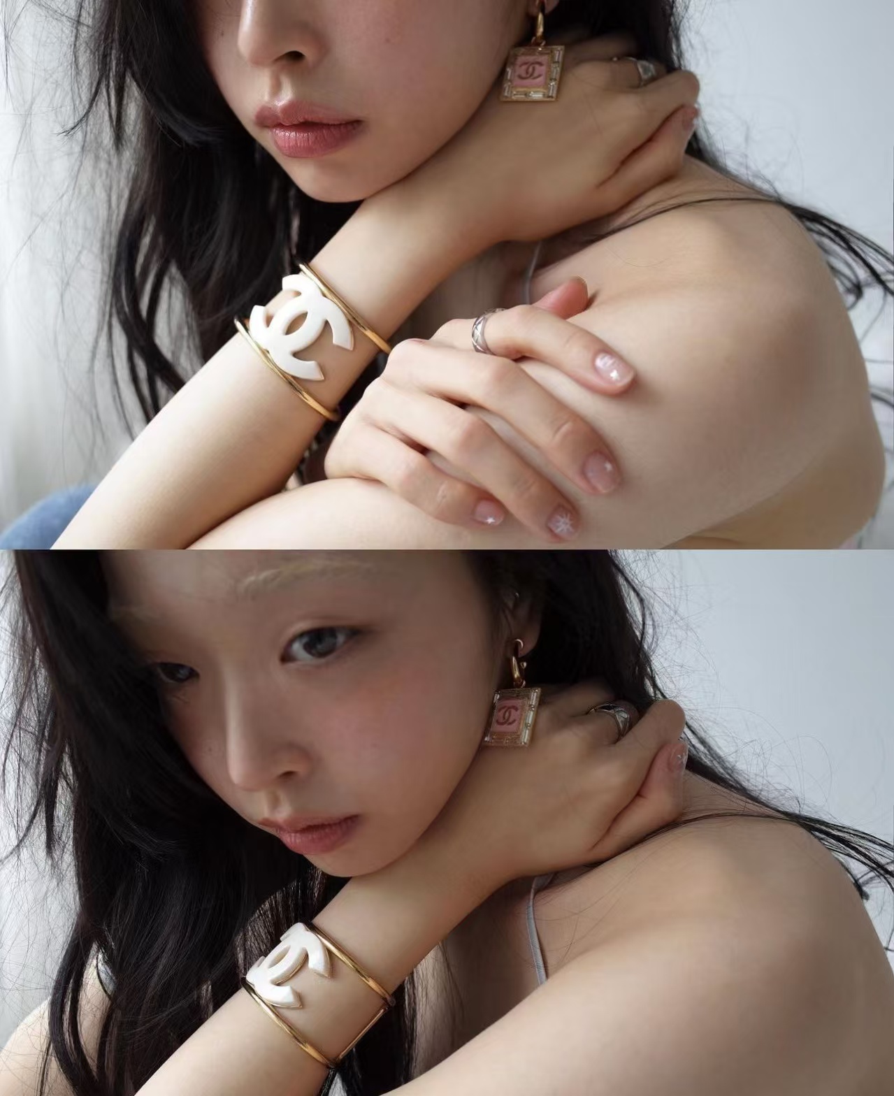 Chanel Open Cuff Funky Exaggerated Geometric Bangle Bracelet - Best Replica Jewelry™