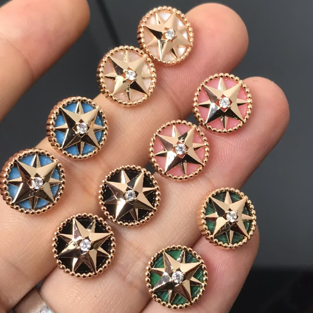 Dior Rose Des Vents Earrings - Small - Best Replica Jewelry™