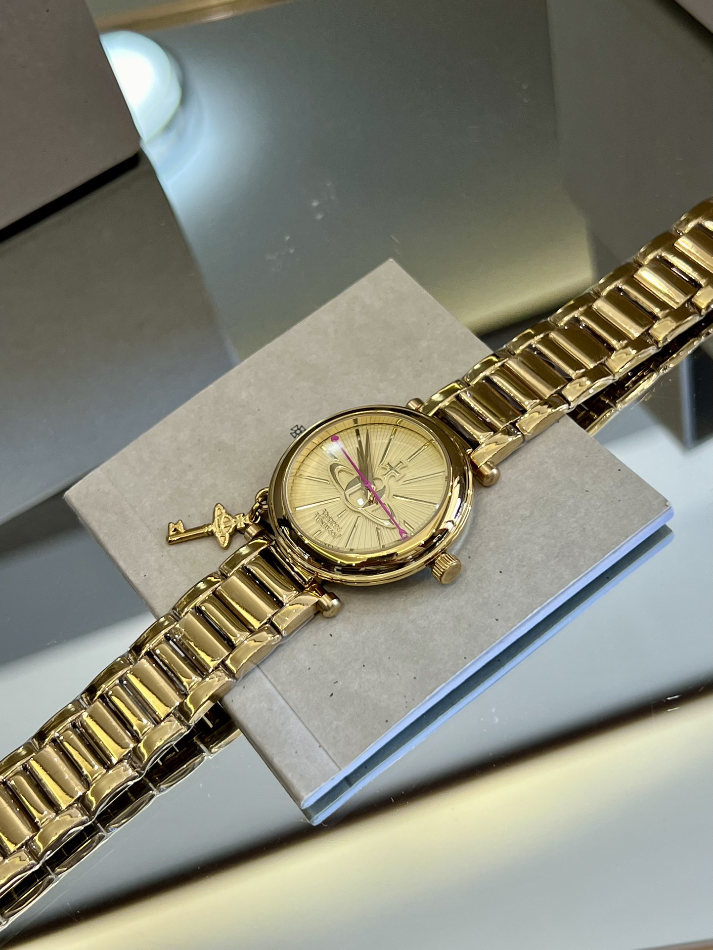 Vivienne Westwood Gold Dial Gold Band Watch - 30MM - Best Replica Jewelry™