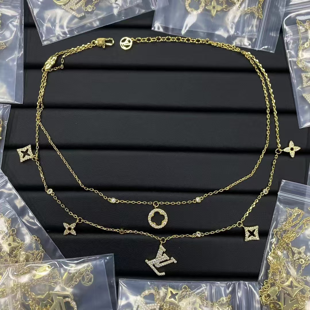 Louis Vuitton Two Layered Necklace - Best Replica Jewelry™