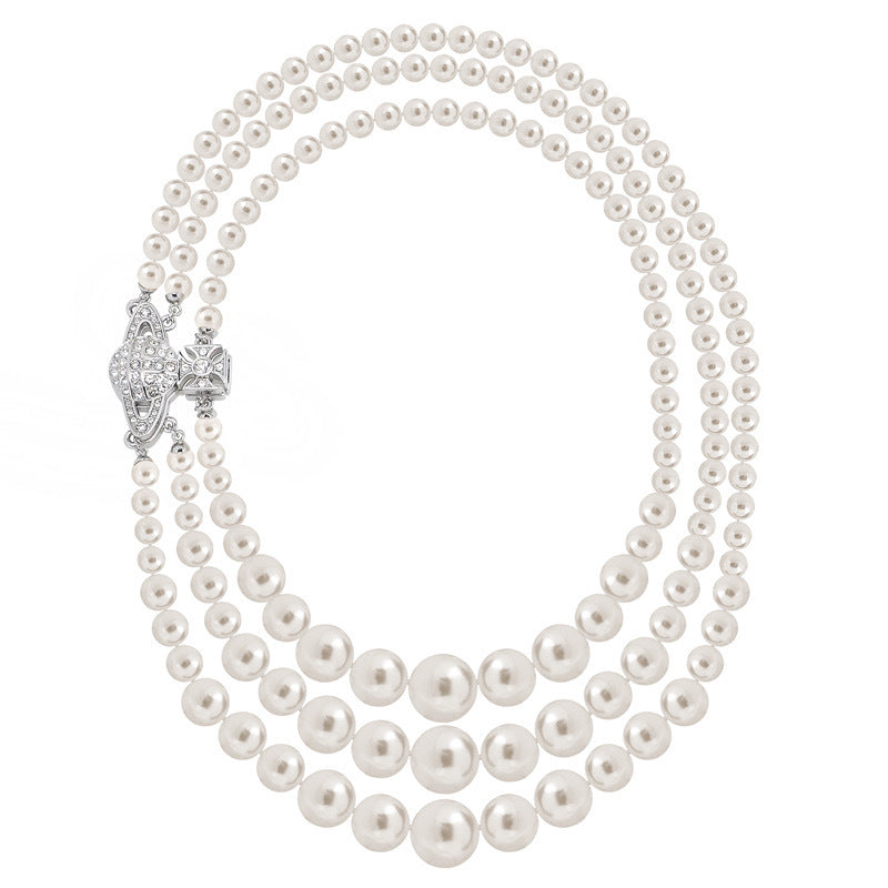 Vivienne Westwood Triple Pearl Necklace - Best Replica Jewelry™