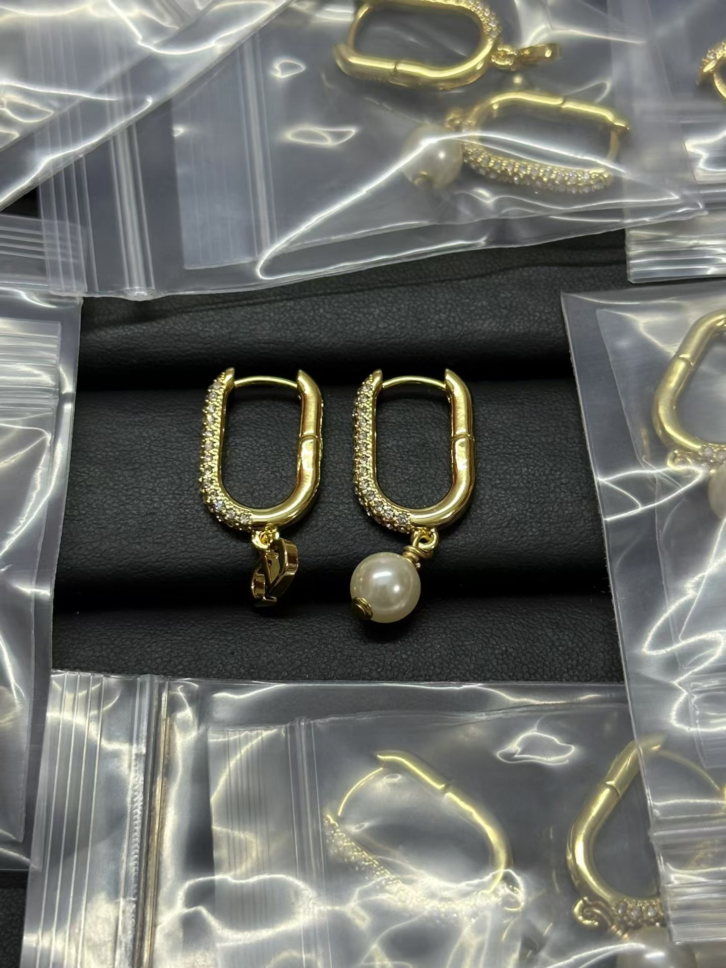 Dior Asymmetric Charms Hinged Earrings - Best Replica Jewelry™