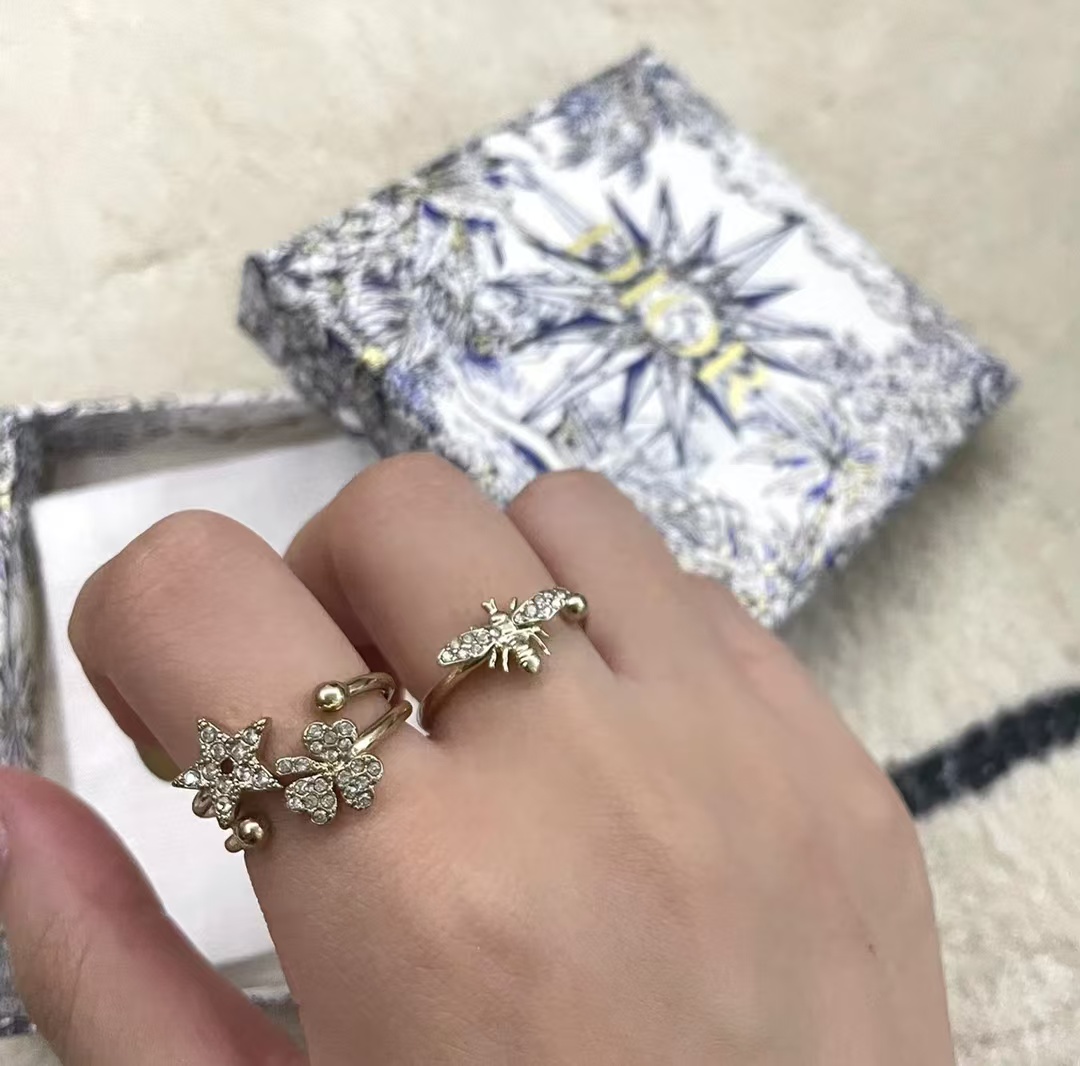 Dior Star Bee Clover Stacking Rings - 3 Pieces - Best Replica Jewelry™