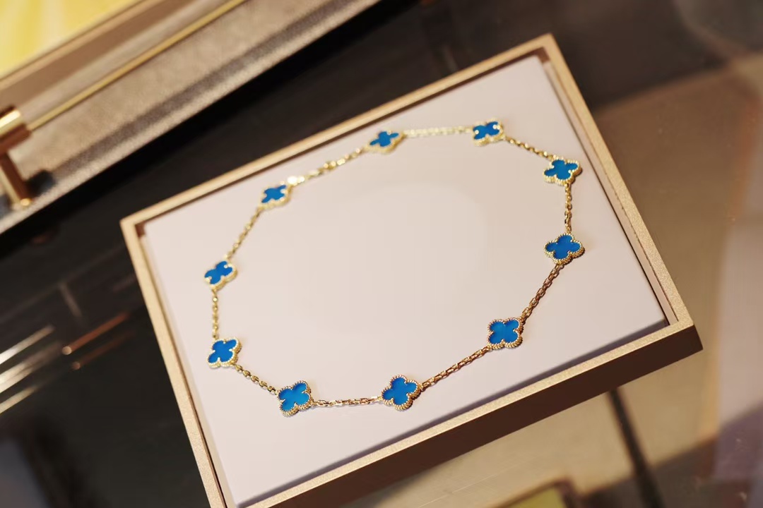 VCA Vintage Alhambra Necklace, 10 Motifs - Best Replica Jewelry™