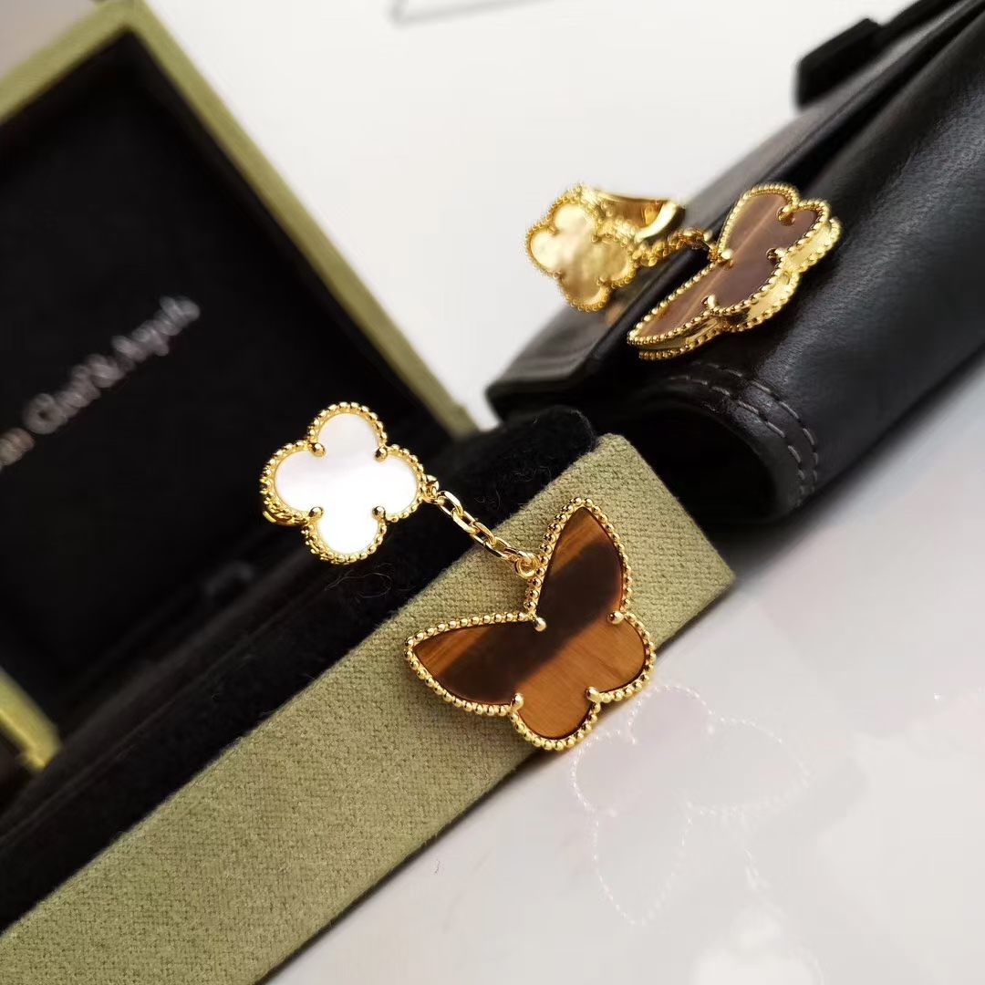 VCA Lucky Alhambra Earrings, 2 Motifs - Best Replica Jewelry™