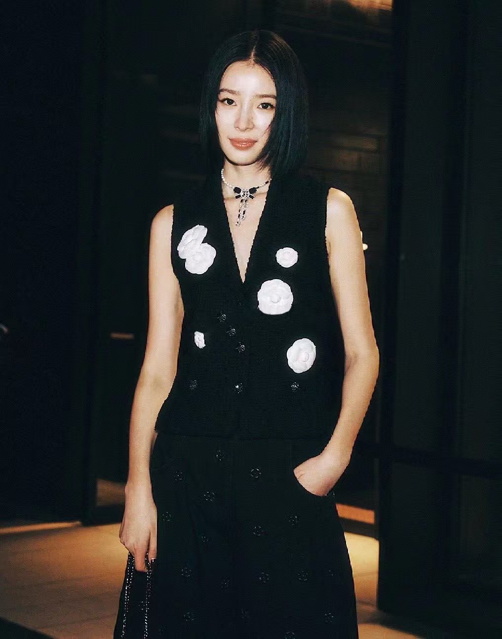 Chanel Black Bow Knot Pendant Necklace - Best Replica Jewelry™