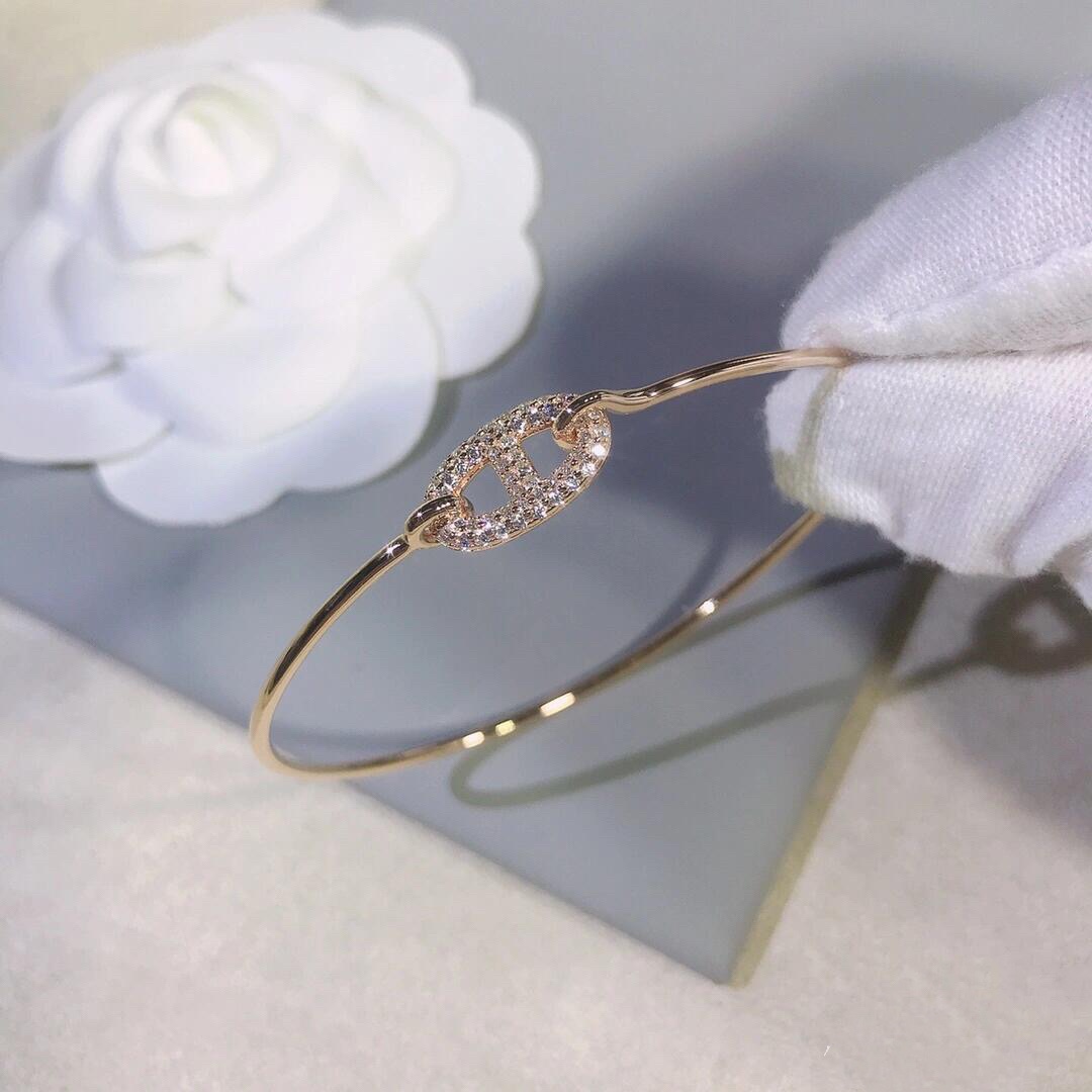 Hermes Pig Nose Bangle Bracelet - Best Replica Jewelry™