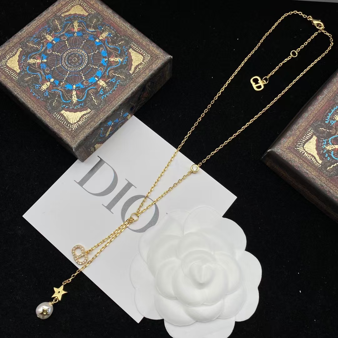 Dior Star Pearl Long Drop Y Necklace - Best Replica Jewelry™