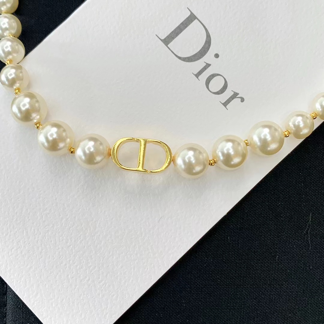 Dior CD Pendant Pearl Choker Necklace - Best Replica Jewelry™