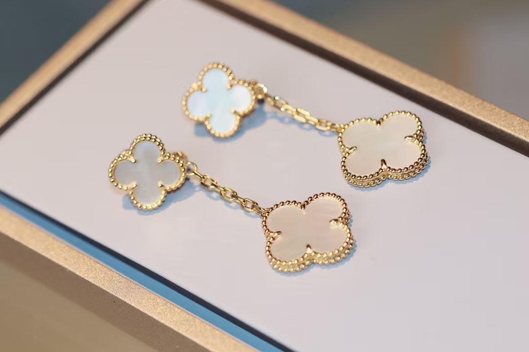 VCA Magic Alhambra Earrings, 2 Motifs - Best Replica Jewelry™