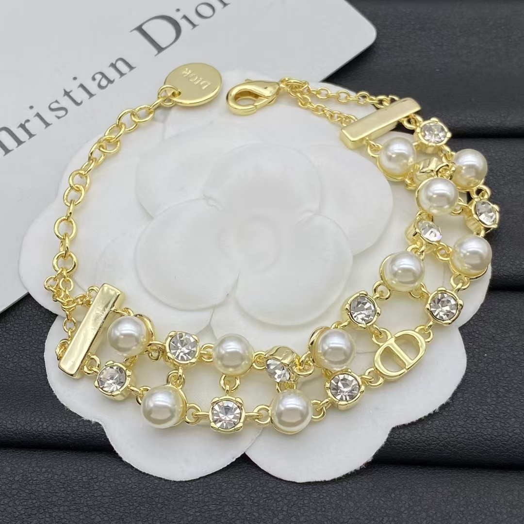 Dior Two Row Pearl Bracelet - Best Replica Jewelry™