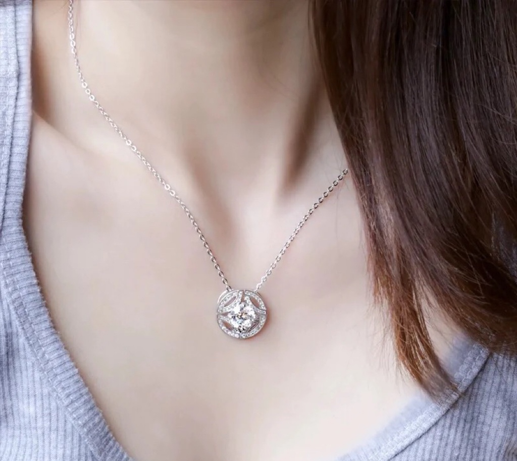 Cartier Hollow Round Pendant Necklace - Best Replica Jewelry™