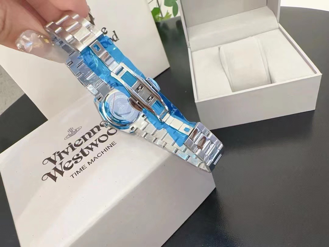 Vivienne Westwood Light Pink Dial Saturn Watch - 28MM - Best Replica Jewelry™