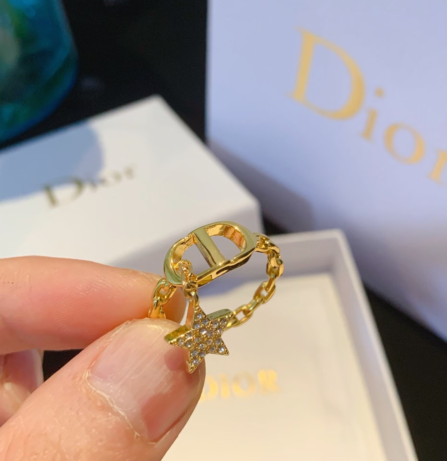 Dior CD Star Dangle Ring - Best Replica Jewelry™
