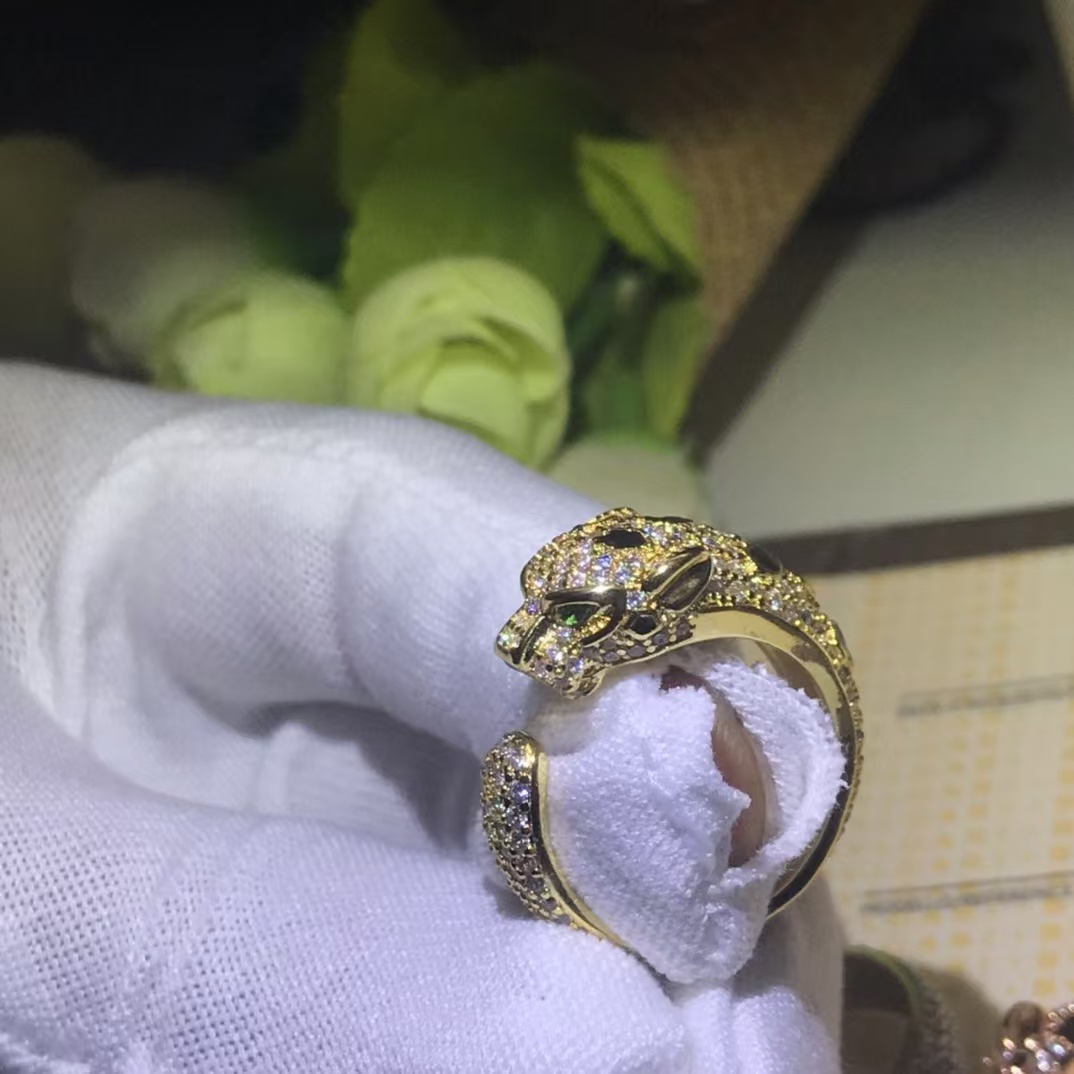 Cartier Leopard Head Panthère De Ring - Best Replica Jewelry™