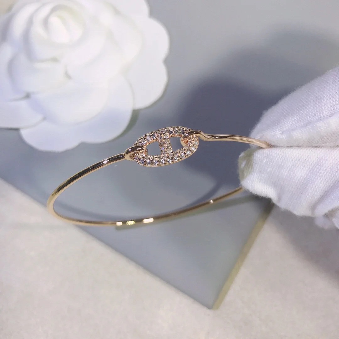 Hermes Pig Nose Bangle Bracelet - Best Replica Jewelry™