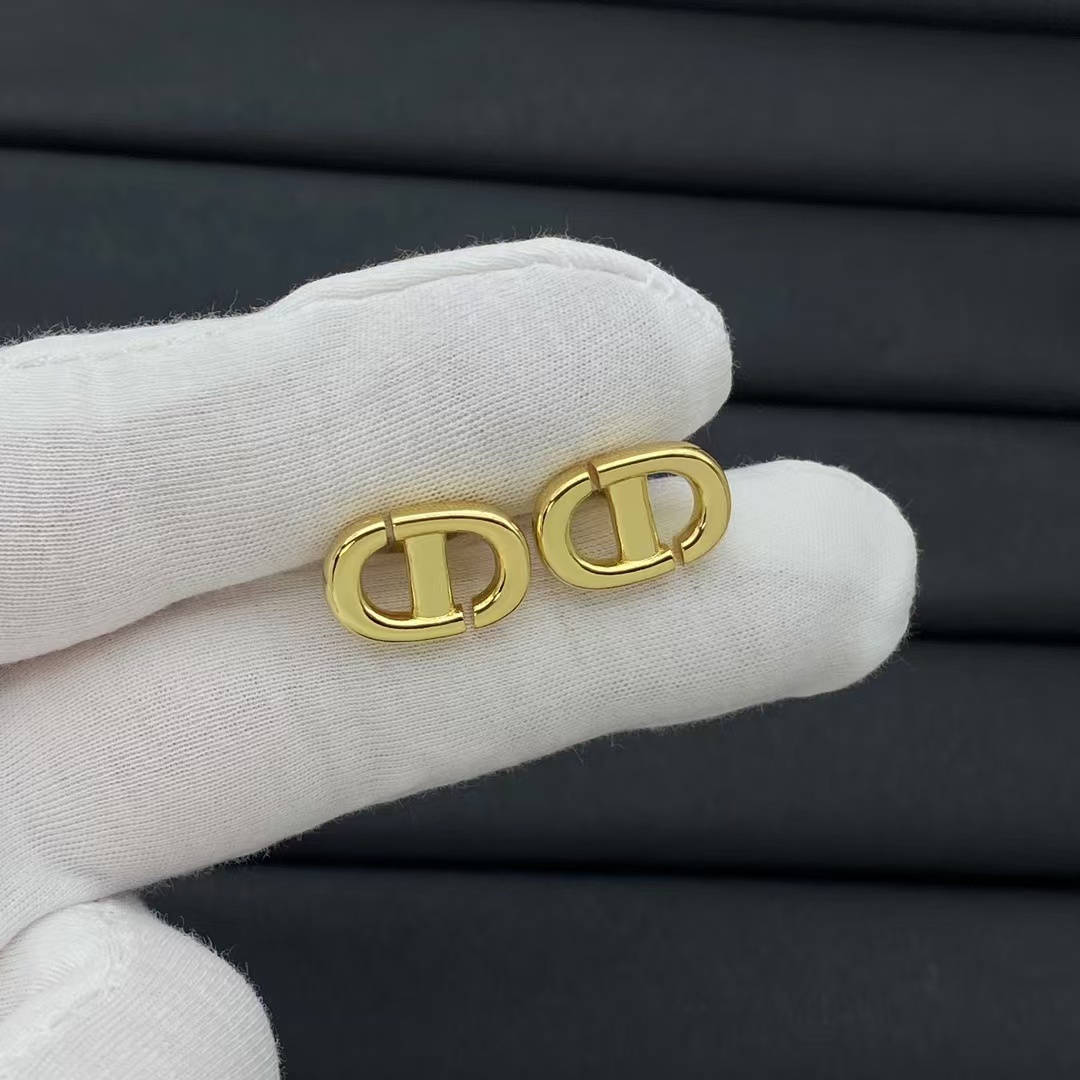 Dior Minimalistic CD Stud Earrings - Best Replica Jewelry™