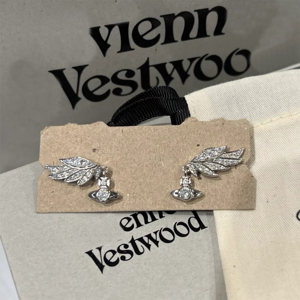 Vivienne Westwood Angel Wing Saturn Earrings - Best Replica Jewelry™