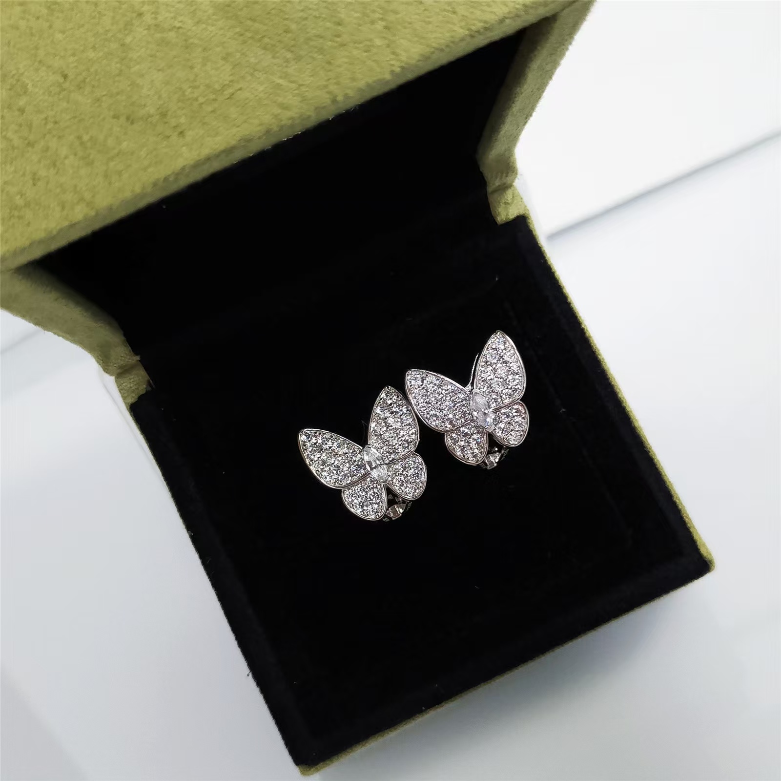VCA Two Butterfly Earrings - Best Replica Jewelry™