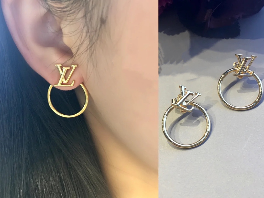 Louis Vuitton Round Hoop Earrings - Best Replica Jewelry™