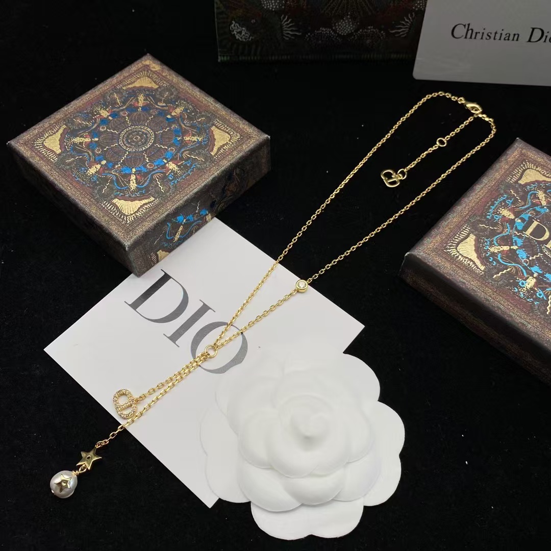 Dior Star Pearl Long Drop Y Necklace - Best Replica Jewelry™