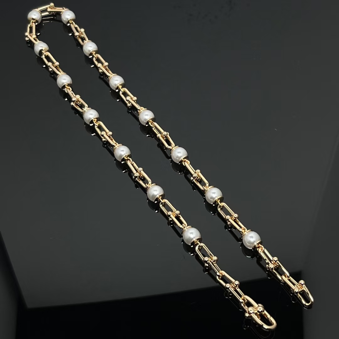 Tiffany HardWear Link Pearl Necklace - Best Replica Jewelry™