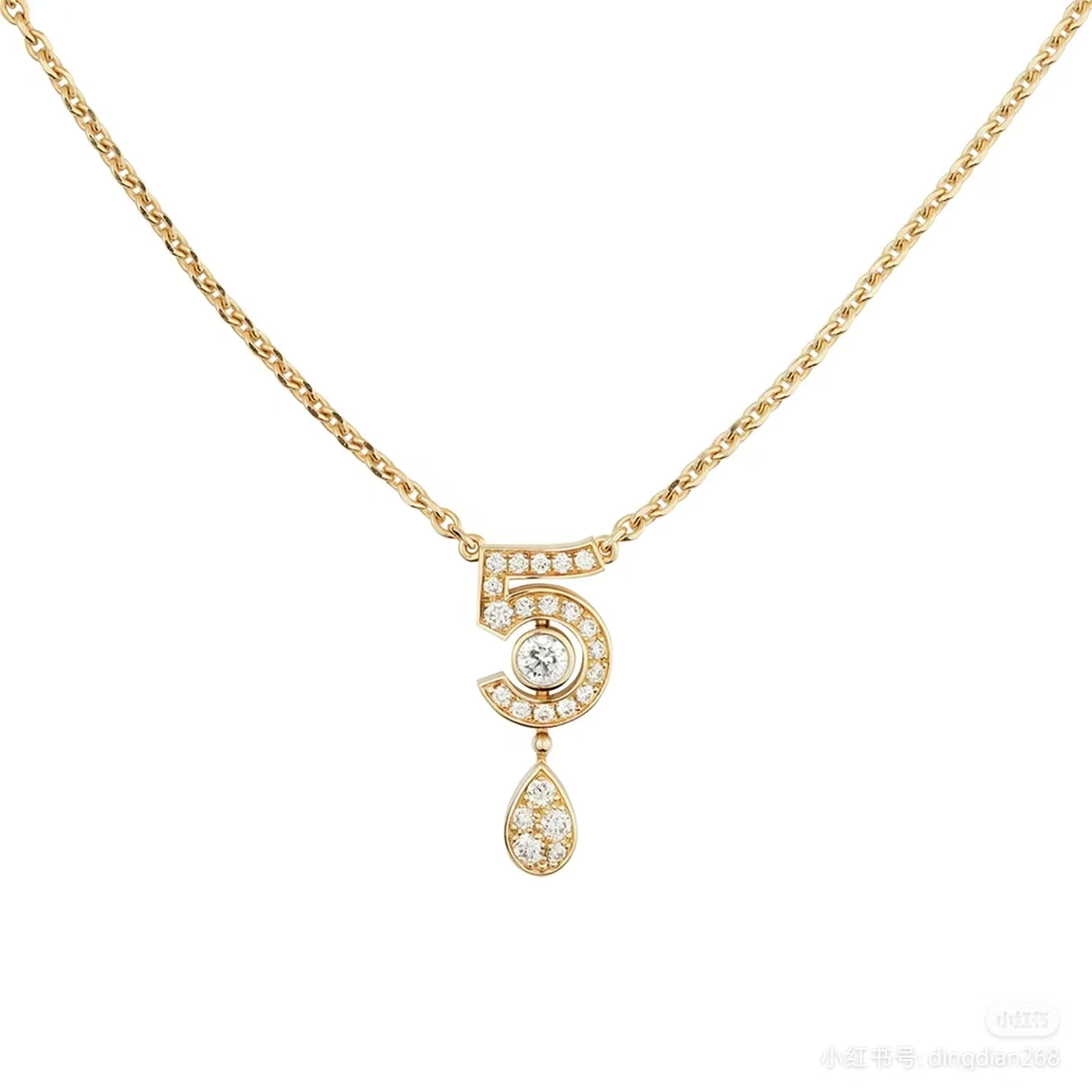 Chanel NO.5 Teardrop Pendant Necklace - Best Replica Jewelry™