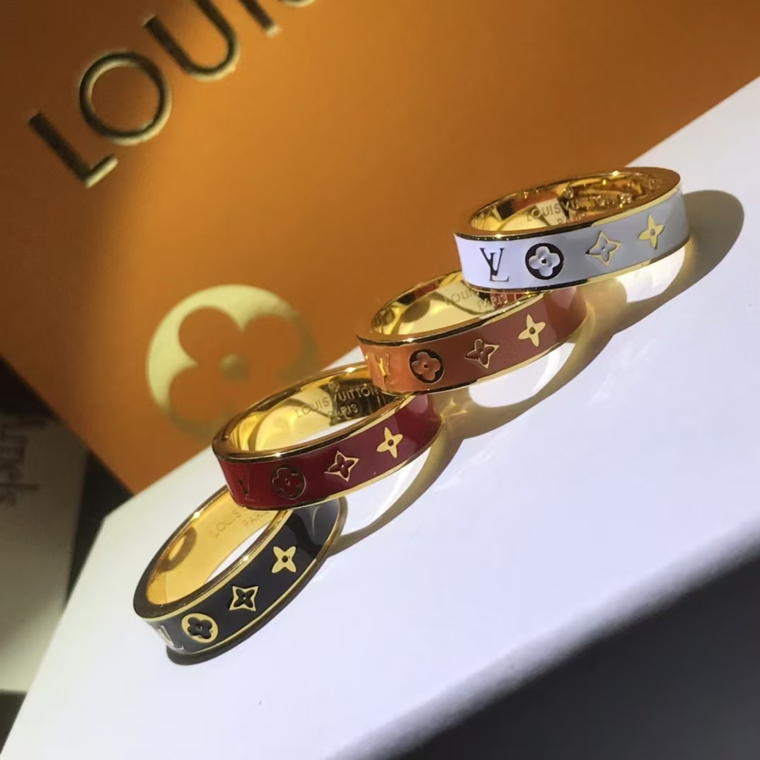 Louis Vuitton Enamel Pattern Ring - Best Replica Jewelry™