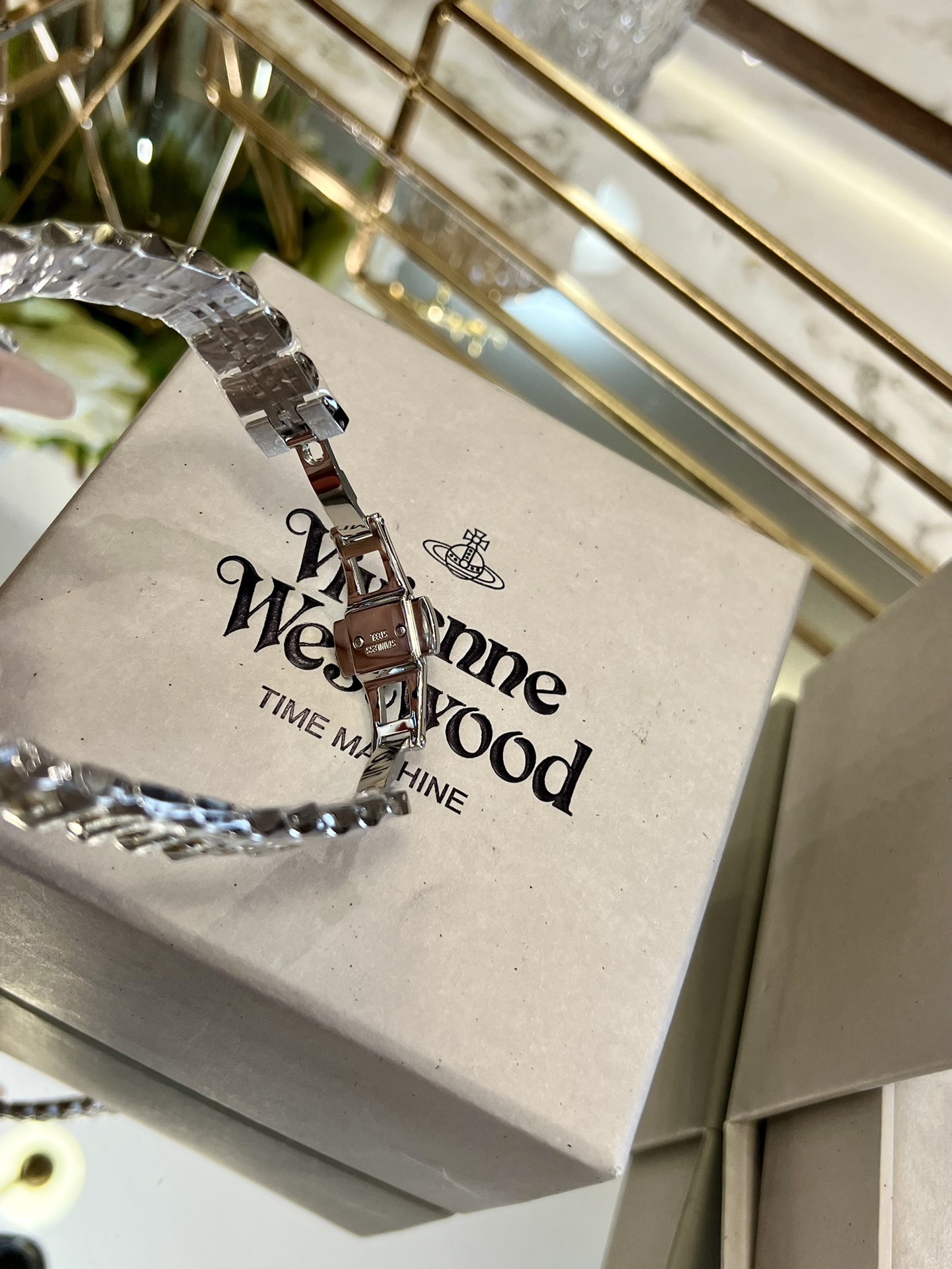 Vivienne Westwood Silver Gold Mixed Color Band Watch - 30MM - Best Replica Jewelry™