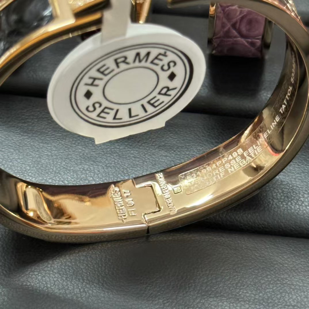 Hermes Crocodile Bracelet Bangle - Best Replica Jewelry™