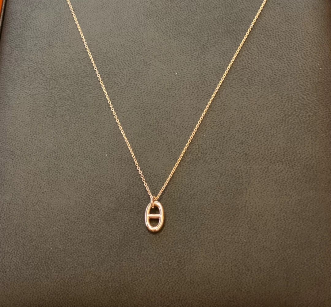 Hermes Pig Nose Pendant Necklace - No Diamond - Best Replica Jewelry™
