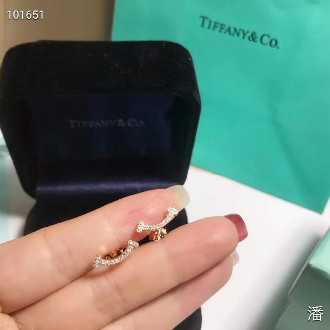 Tiffany T Smile With Diamond Earrings - Best Replica Jewelry™