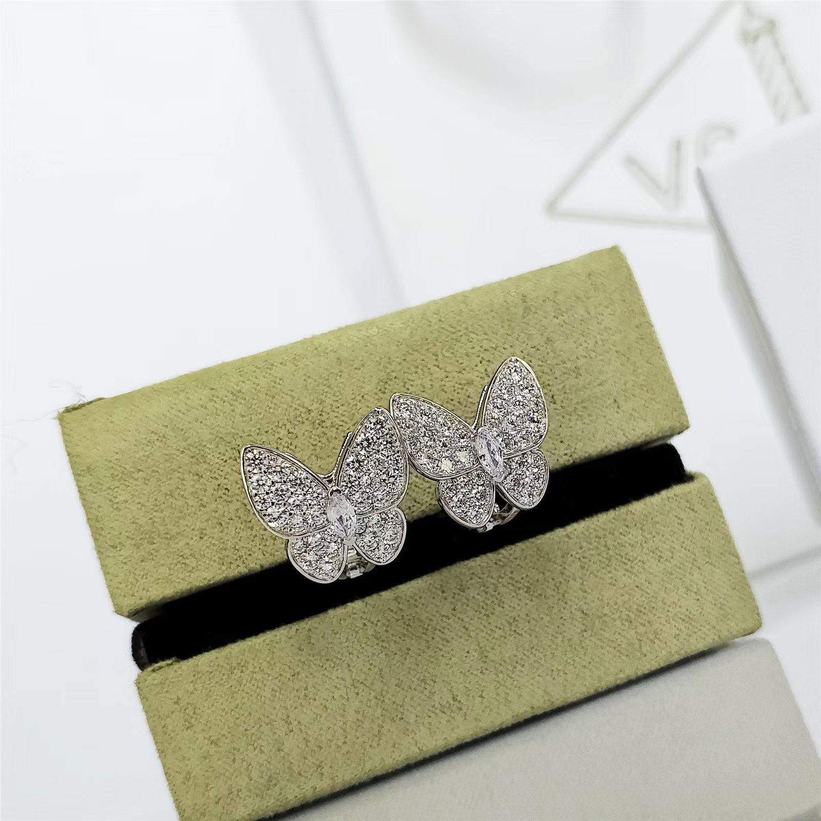 VCA Two Butterfly Earrings - Best Replica Jewelry™