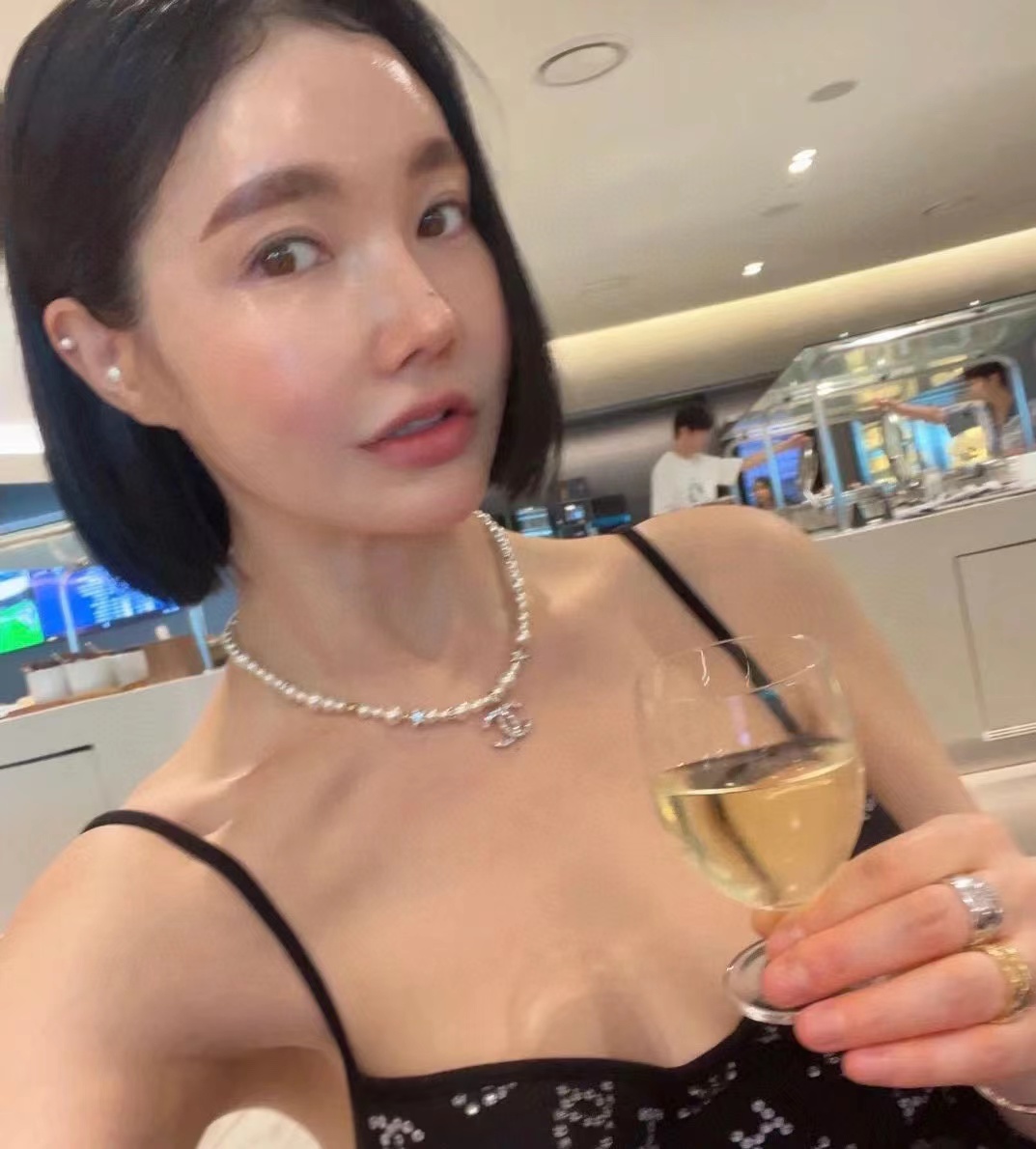 Chanel Star Double C Pendant Pearl Necklace - Best Replica Jewelry™