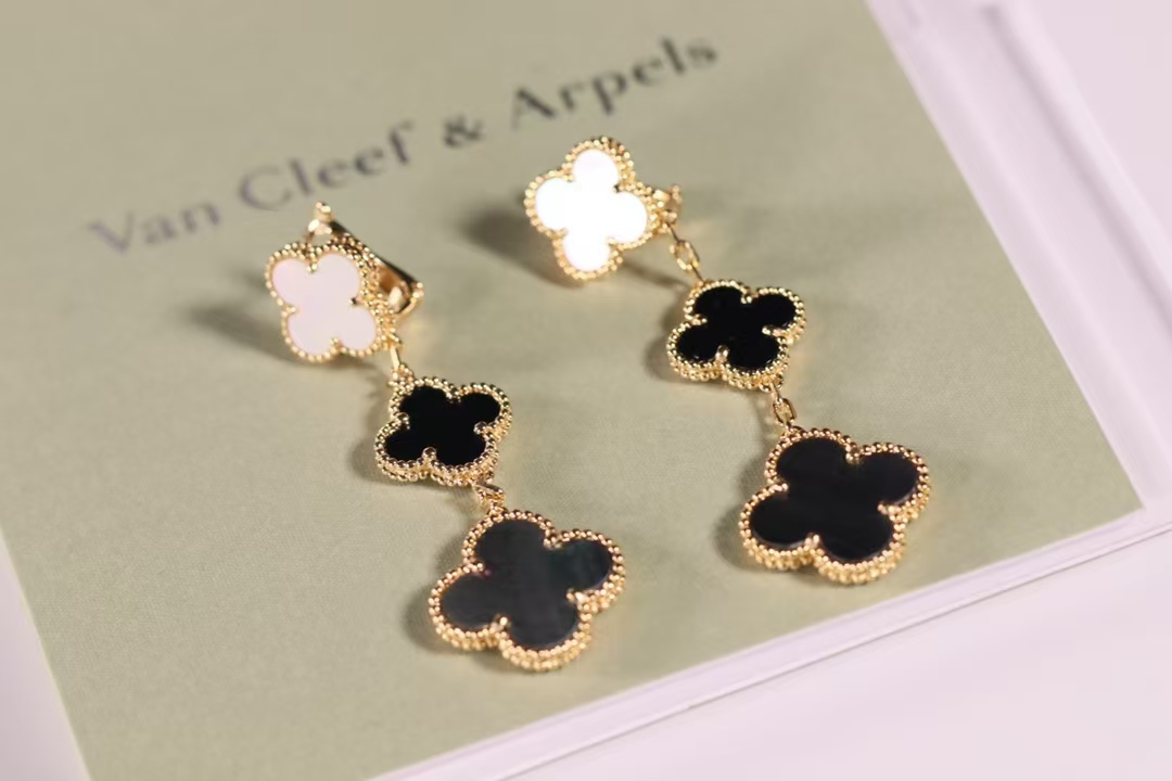 VCA Magic Alhambra Earrings 3 Motifs - Best Replica Jewelry™