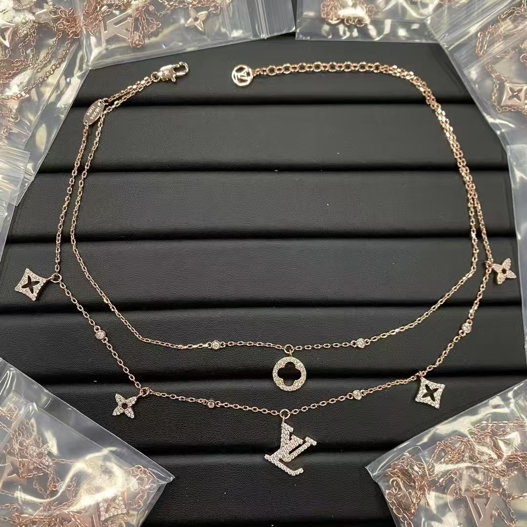 Louis Vuitton Two Layered Necklace - Best Replica Jewelry™
