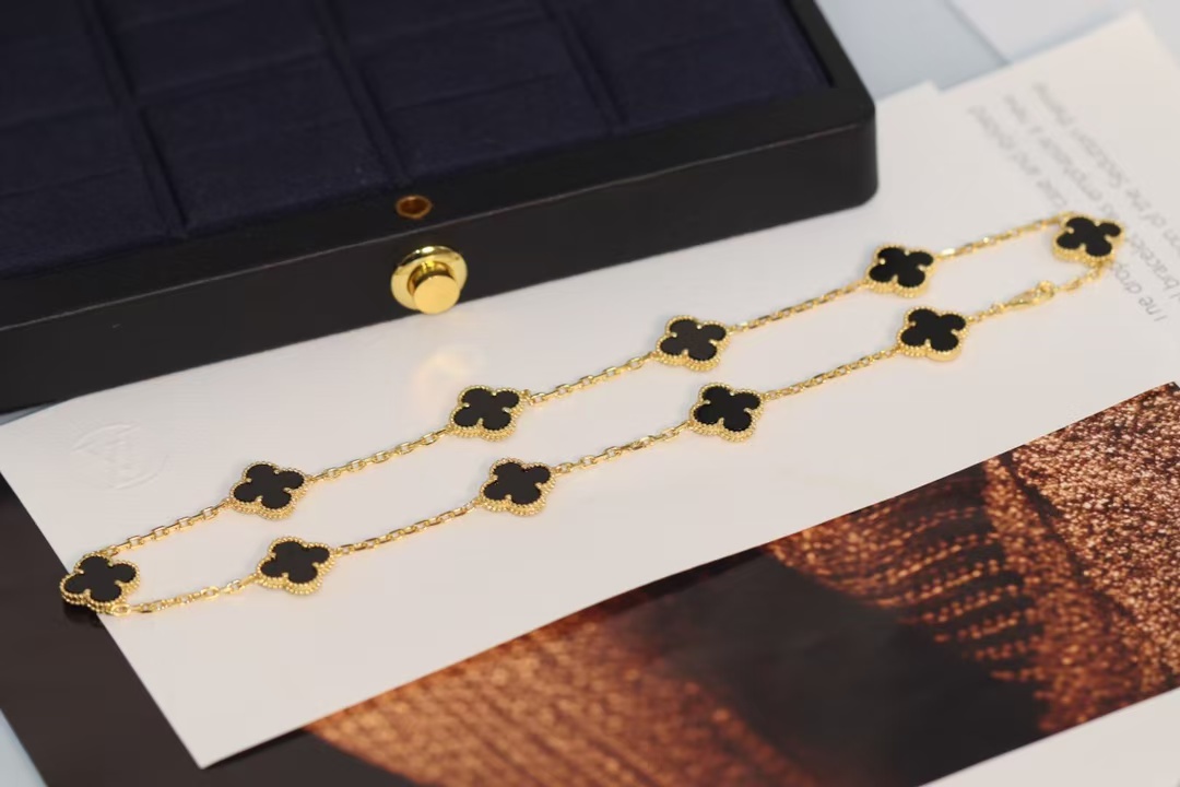 VCA Vintage Alhambra Necklace, 10 Motifs - Best Replica Jewelry™