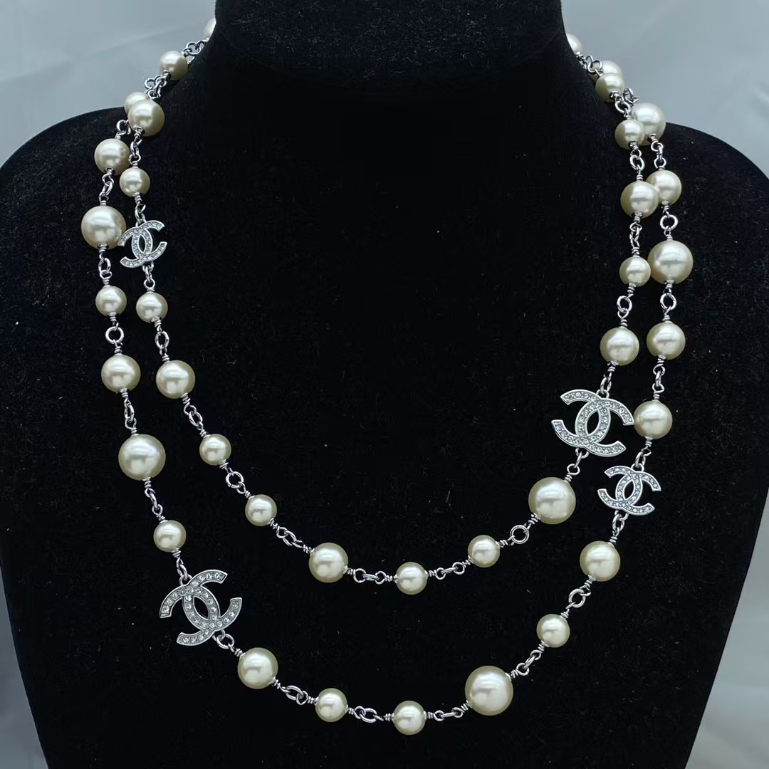 Chanel Coco Long Sweater Pearl Necklace - Best Replica Jewelry™