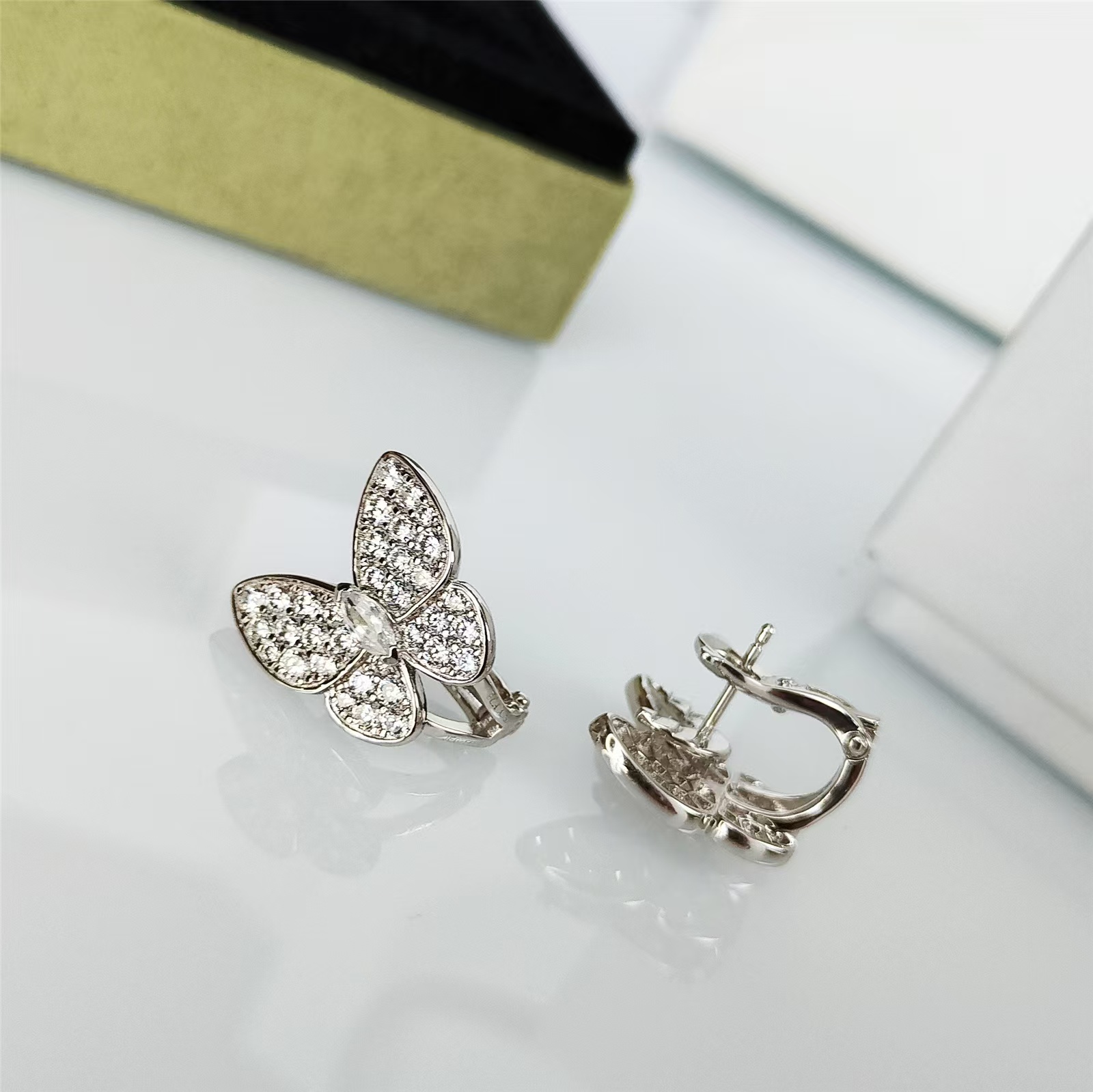 VCA Two Butterfly Earrings - Best Replica Jewelry™