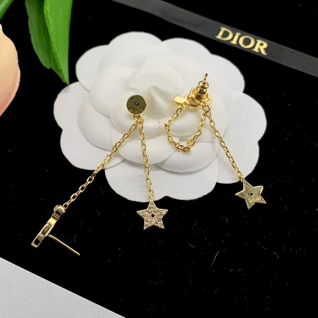 Dior Star Dangle Long Earrings - Best Replica Jewelry™